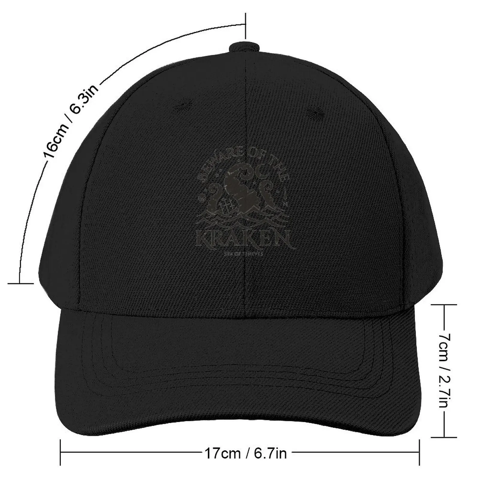 Beware of the Kraken art Baseball Cap funny hat Luxury Hat Designer Hat Mountaineering Women's Beach Outlet Men's