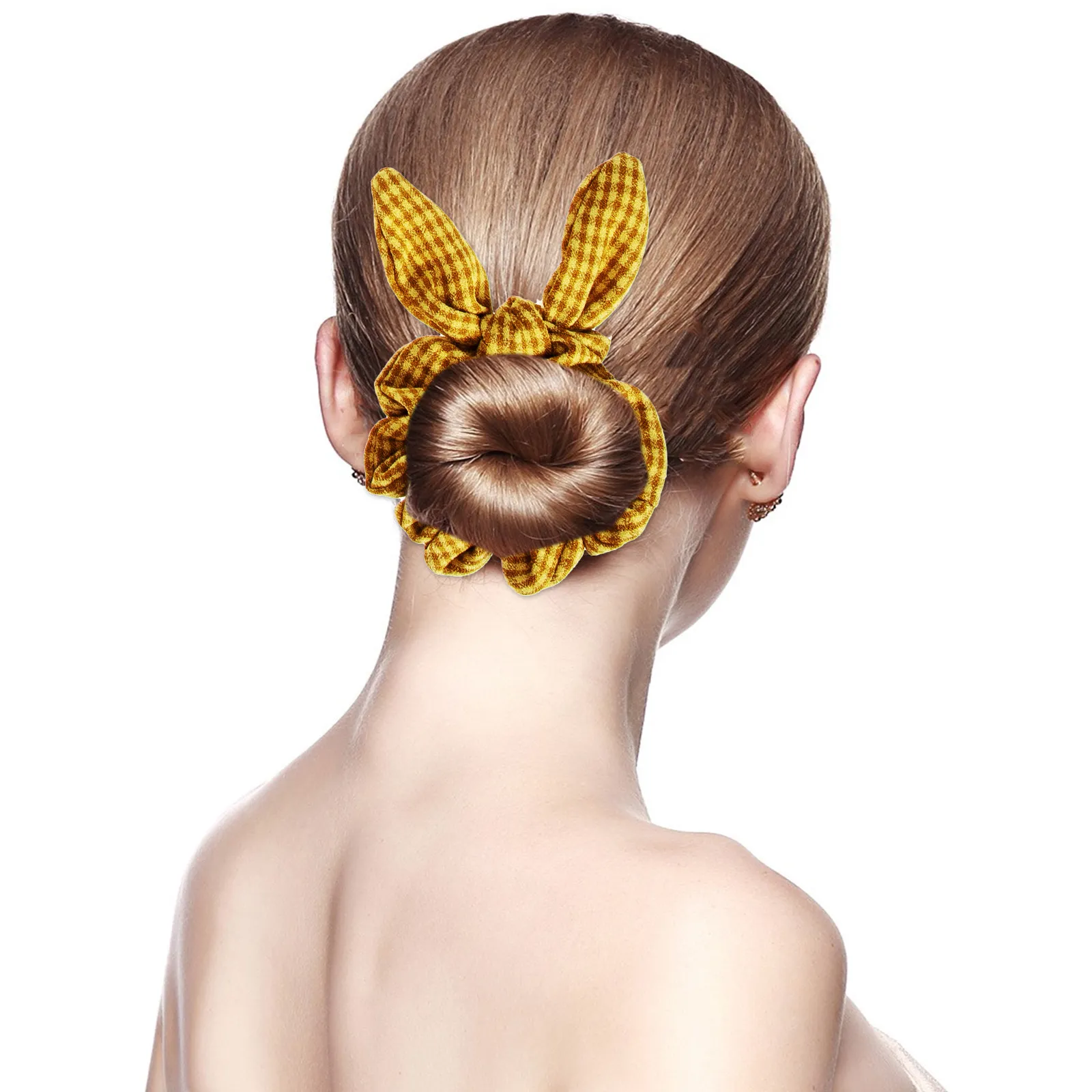 

Набор из 12 резинок для волос с кроличьими ушками и бантиками: стильные и очаровательные тканевые скранчи для женщин, для повседневного использования и праздничного декора волос