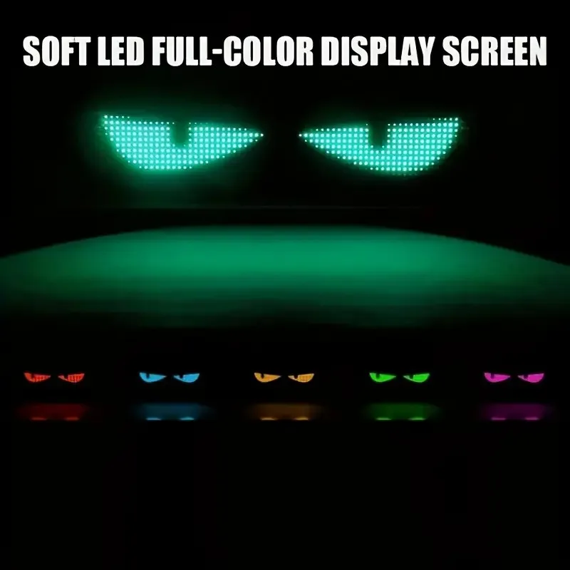 

2PCS LED Car Display luz LED adhesiva inalámbrica Rigid LED Display Customized patterns and text patterns