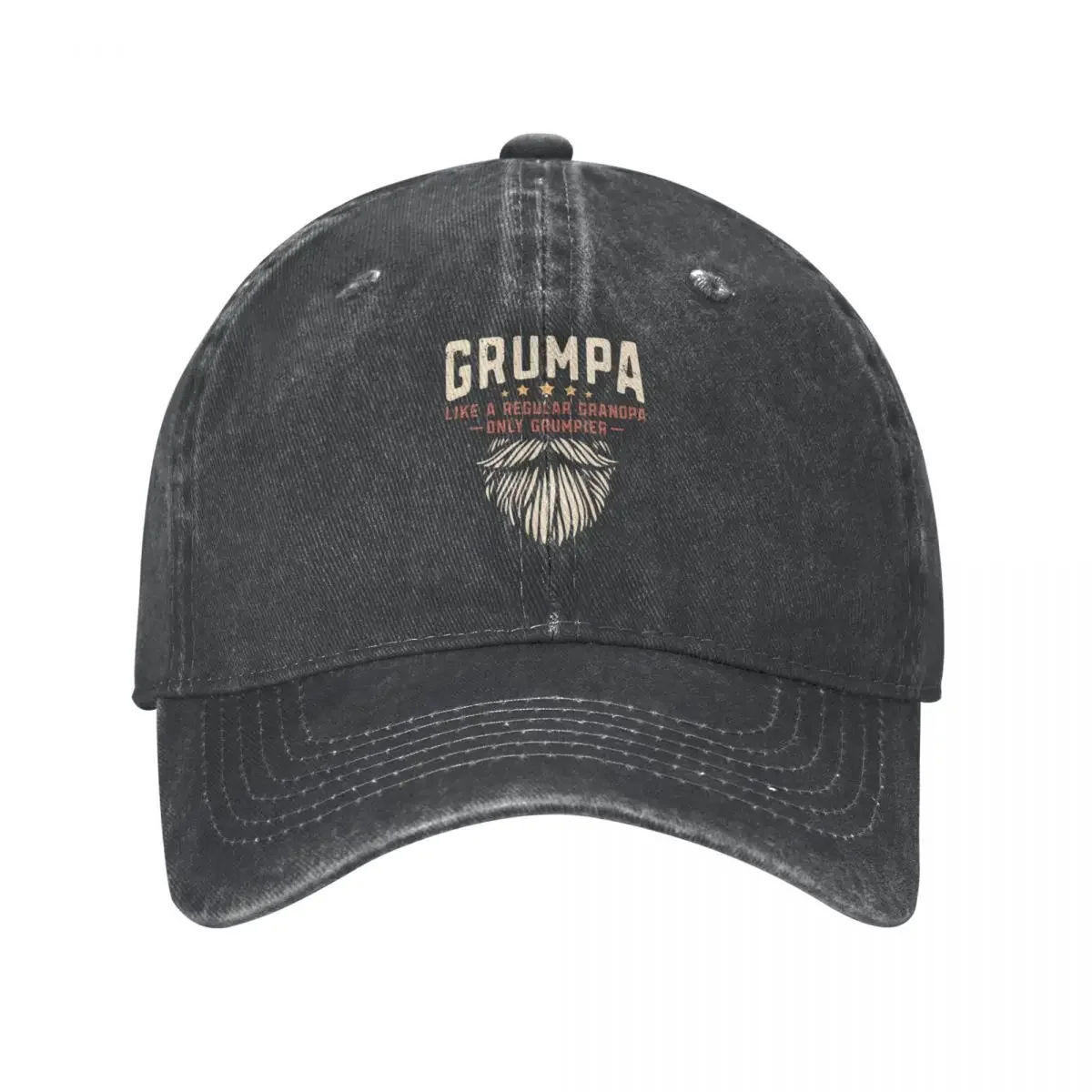 Grumpa Like A Regular Grandpa Only Grumpier Bearded Grumpy Grandpa Funny Gift Cowboy Hat hiking hat derby hat For Girls Men's