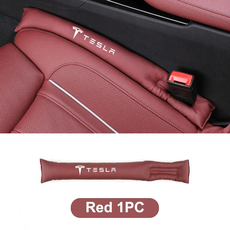 New Leather Car Seat Gap Filler Seat Gap Leak Proof Filling Plug Strip For Tesla Model S Model X Y 3 Roadster SpaceX