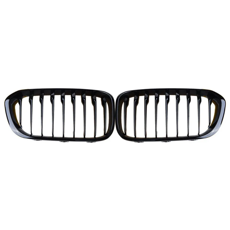 XVIP Frontstoßstangen-Nierengrill, Renngrills für BMW 1er F20 F21 2015–2019, Ersatz-Doppellatten, glänzend schwarze Gitter – Detail 5