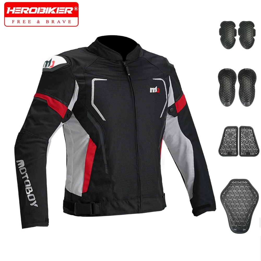 Men's Riding Moto Jacket Motorcycle Sport Mesh Breathable Motorcycle Sets Fall Prevention Wear Resistant Body Armor For Summer