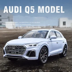 1:24 AUDI Q5 SUV Alloy Car Model Diecast & Toy Vehicles Metal Car Model High Simulation Sound and Light Collection