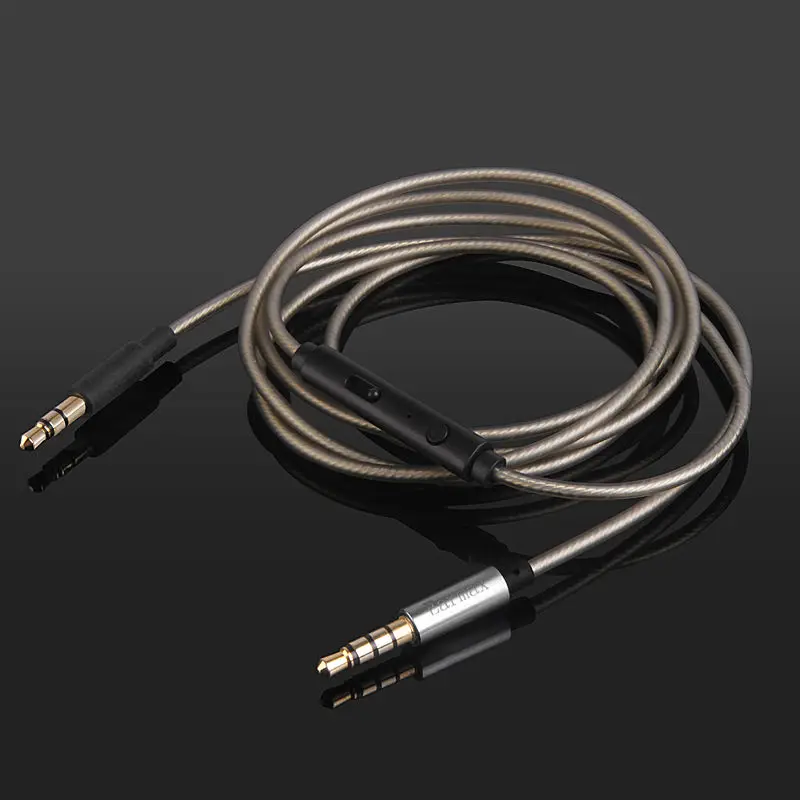 Upgrade Silver Plated Audio Cable  For Yamaha HPH-Pro500 HPH-Pro400 headphones With Remote Mic