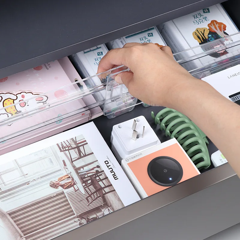 Hot Adjustable Storage Drawers Divider Retractable Plastic Drawer Partition Holder Household stationery underwear socks finisher