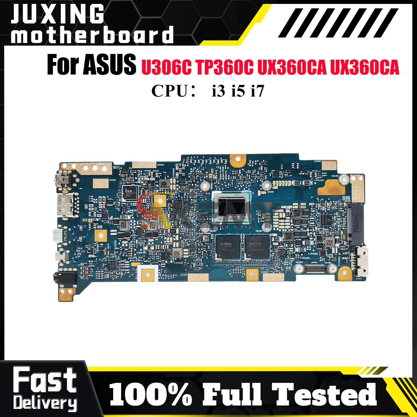 

UX360CA Laptop Motherboard For ASUS ZenBook TP360C UX360CA U306C UX360C Notebook Mainboard With i3 i5 i7 CPU 100% tests OK stk