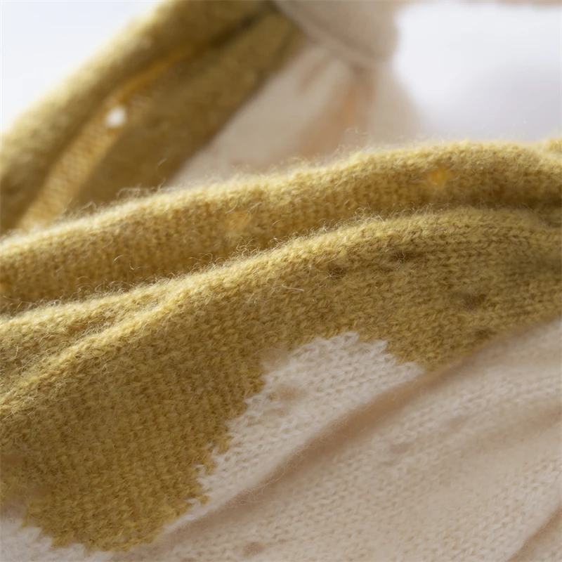 100% Cashmere Knitted Elastic Headband Autumn Winter Fashionable Warm Hair Accessory Simple Design