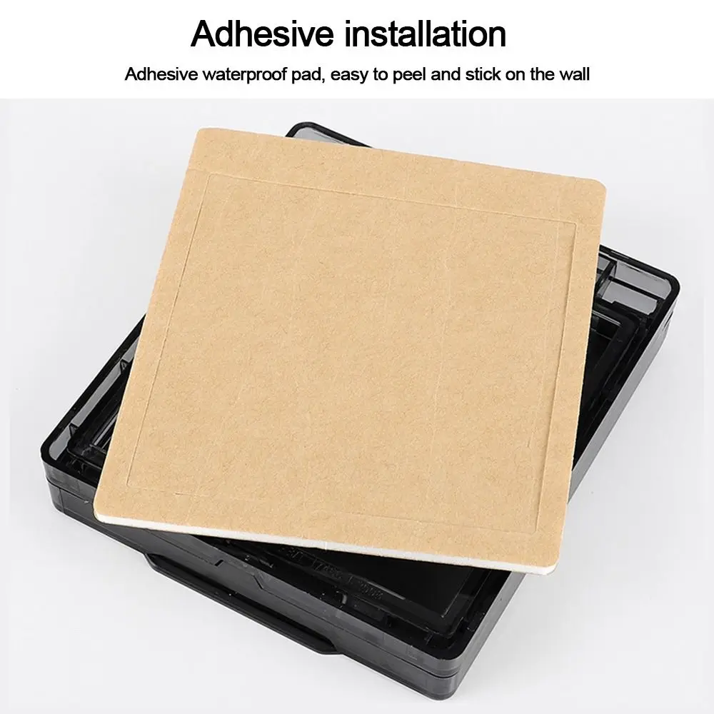 Wall-mounted Switch Protective Cover Self-Adhesive 86 Type Socket Waterproof Box Plastic Electric Plug Cover Bathroom view 4