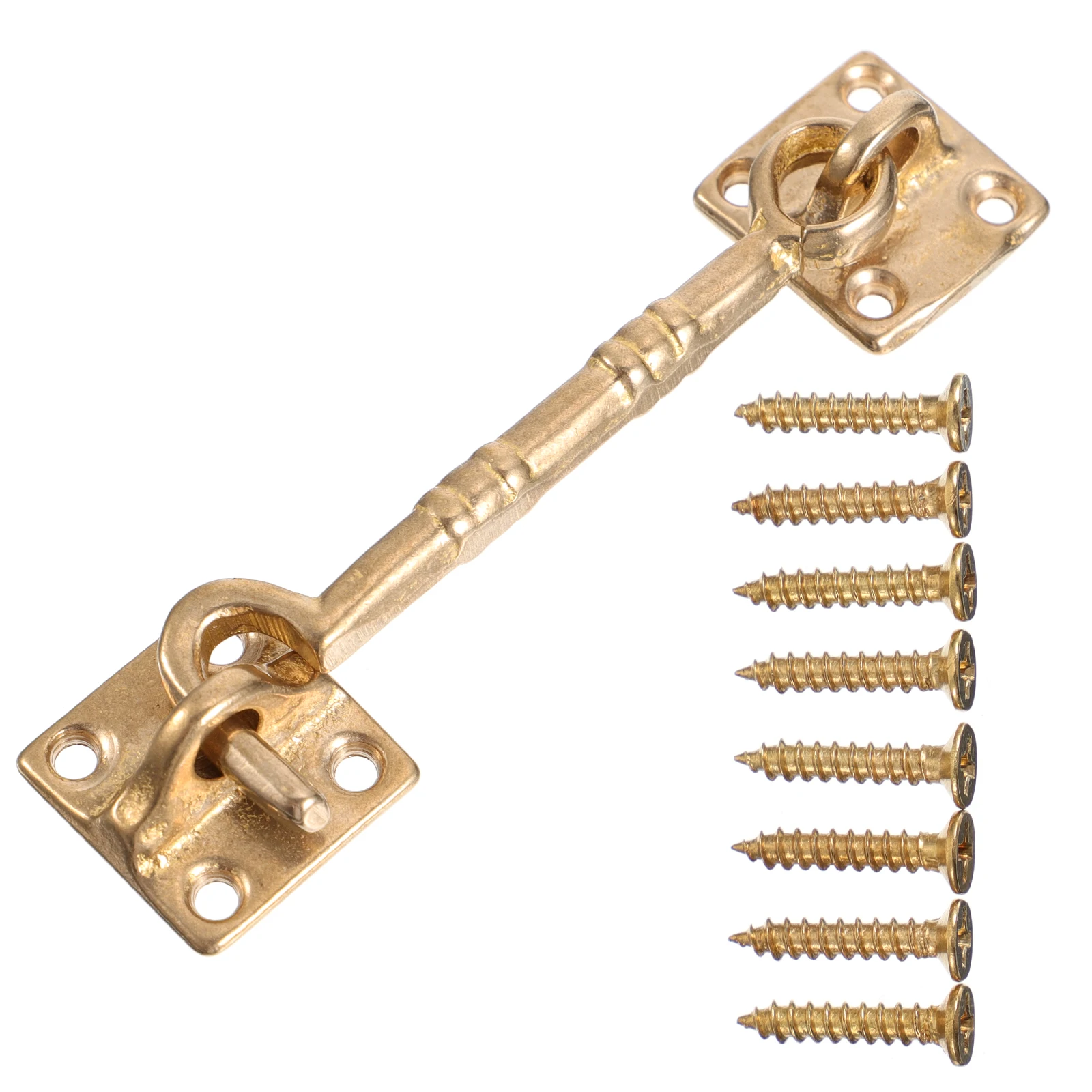 

Windproof Window Hook Door Latch No Drill Hasp Accessories Chinese Retro Lock Copper Sliding Support Style