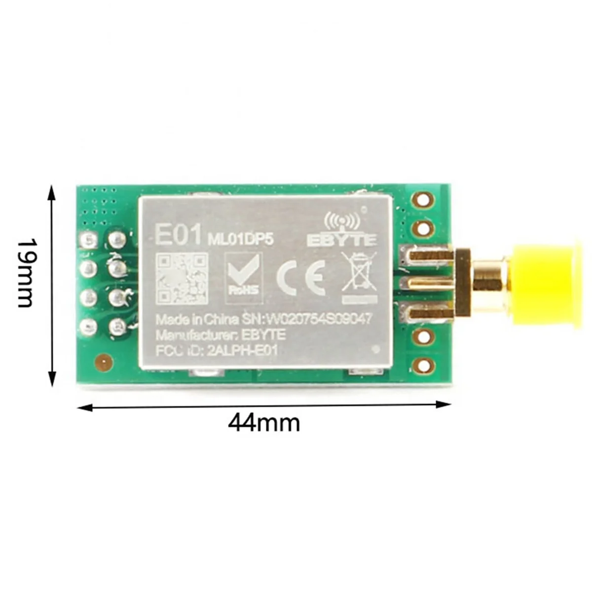 Yours E01-ML01DP5 NRF24L01P + PA + LNA 2,4G Модуль беспроводного приемопередатчика 2500M Пульт дистанционного управления Радиочастотный беспроводной модуль