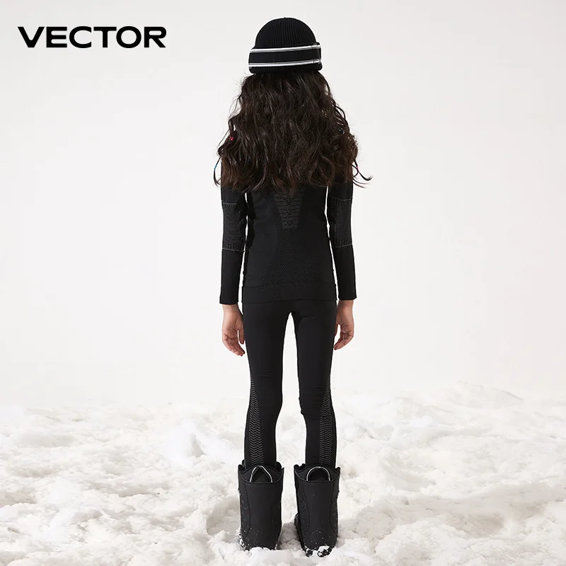 VECTOR Children Ski Thermal Underwear Sets Sports Quick Dry Tracksuit Fitness Workout Exercise Tight Shirts Jackets Sport Suits