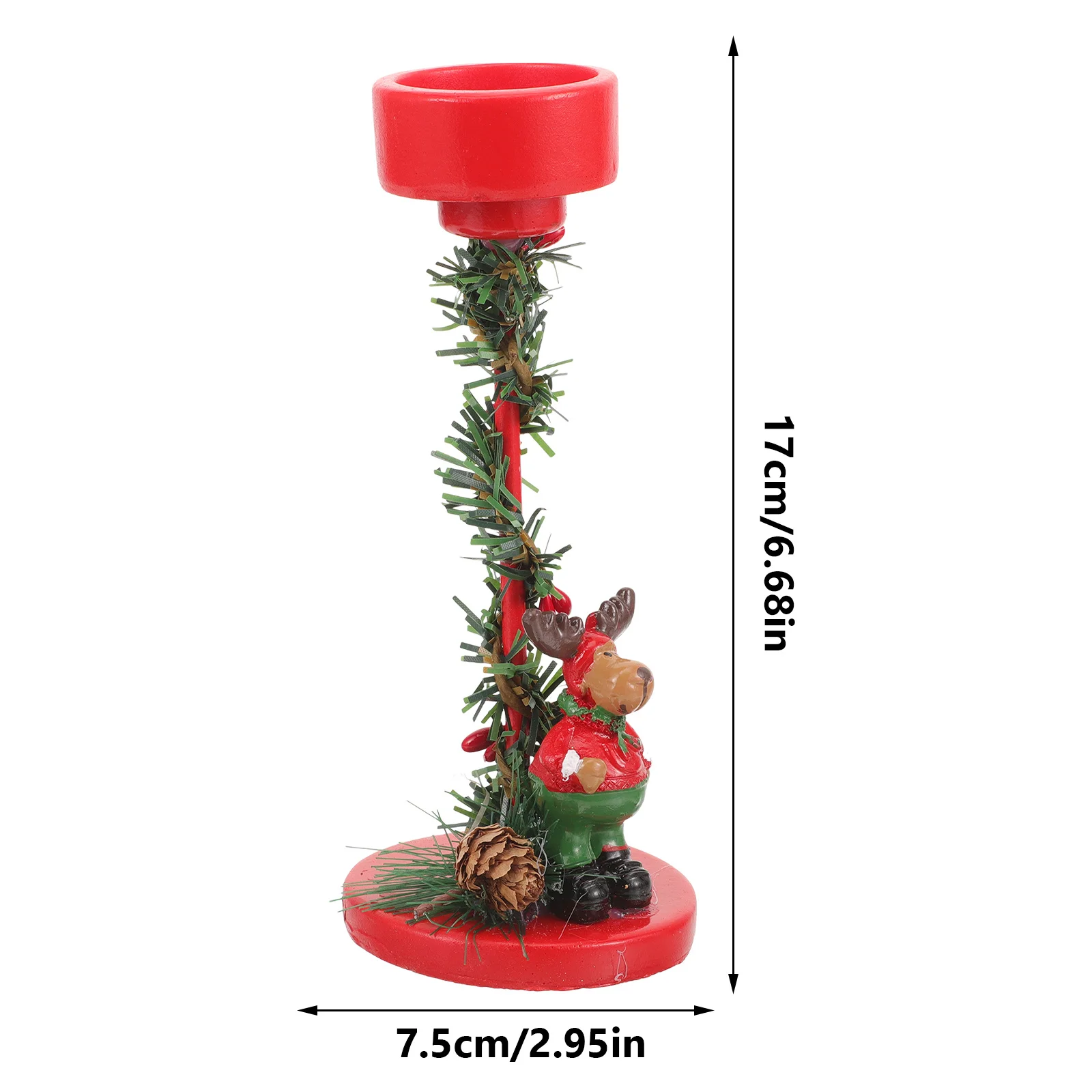 حامل شمع عيد الميلاد الاحتفالي، زخرفة سطح المكتب المزخرفة، مثالية لعرض رف الموقد لحفلات العطلات #4