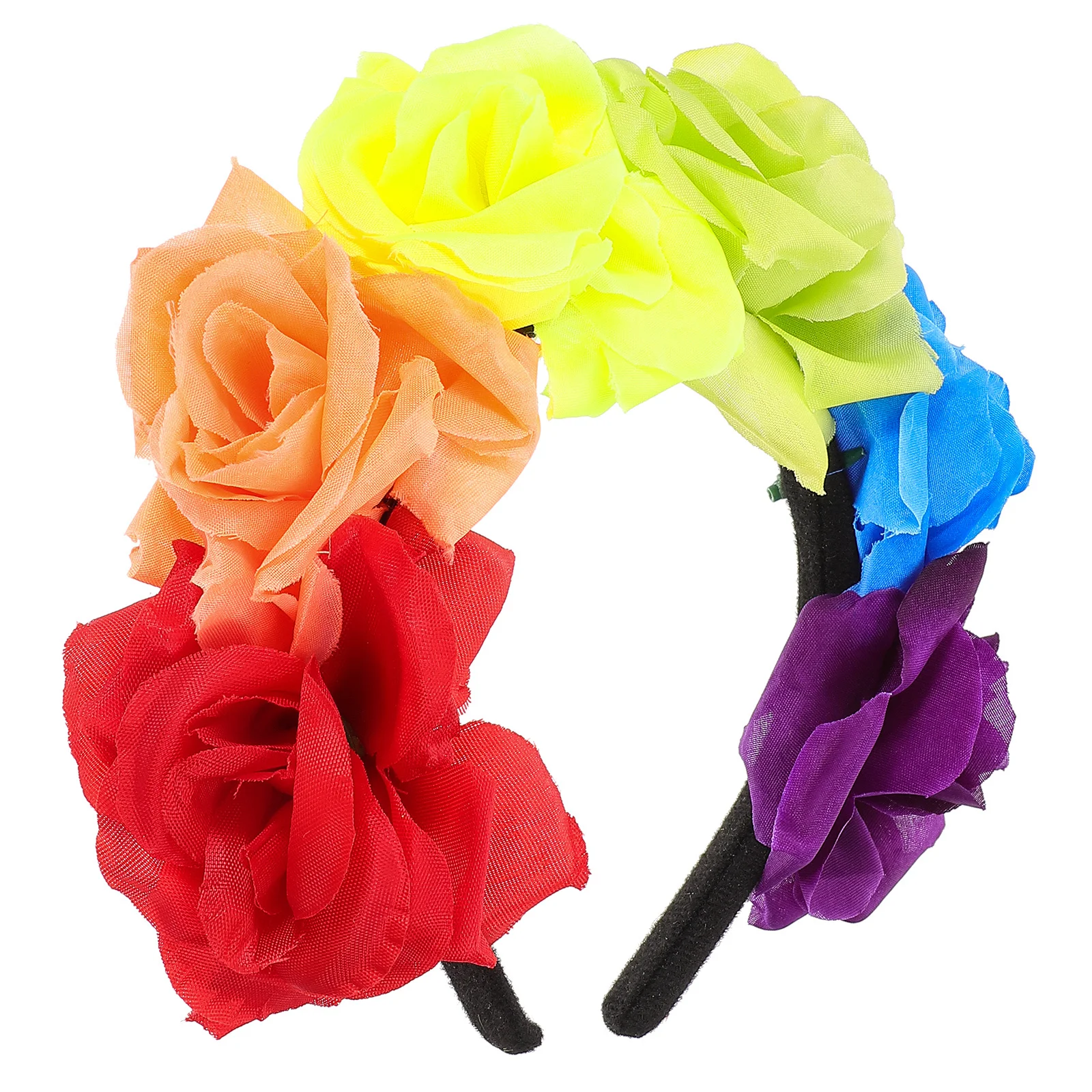 

Durable Rose Hair Accessories Women Creative Headband Colorful Flower Headdress for Stage Pageant Parties Special Occasions
