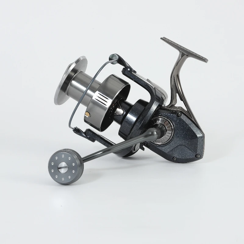 Dense cable all-metal spinning wheel double guide rod twist shaft sea pole anchor wheel slow down long throw fish wheel