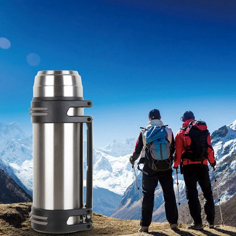 1 PCS Brushed Silver Business Sports Insulation Cup Stainless Steel Water Bottle