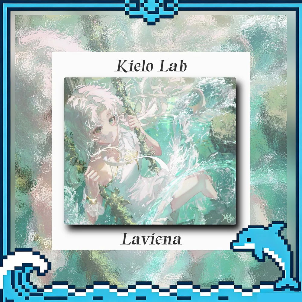 New Kielo Lab Laviena Tempered Glass Mouse Pad 490x420mm Anime Gaming Desk Mouse Mat for FPS Esports PC Gamer Accessory Gift