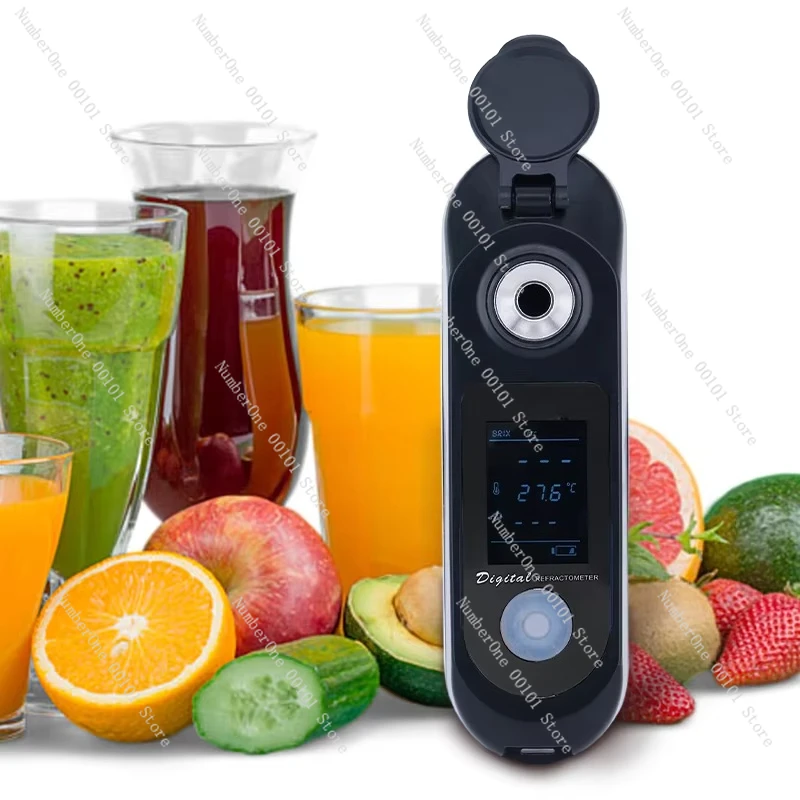 Manufacturer's Handheld Digital Sugar Refractometer 0-90% Brix Precision Measurement for Sugary Beverages with ATC Function