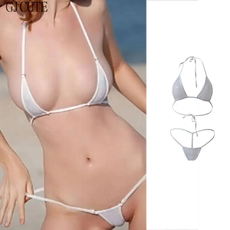 NEW Set Sexy Women Micro Thong Underwear G-String Bra Micro Bikini Brazilian Bikini Set Swimwear Sleepwear