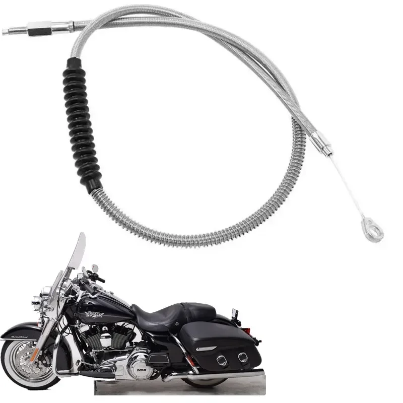 

Для Harley Road King Electra Road Glide FLHR детали мотоцикла 110 см 43,3 дюйма плетеный трос сцепления