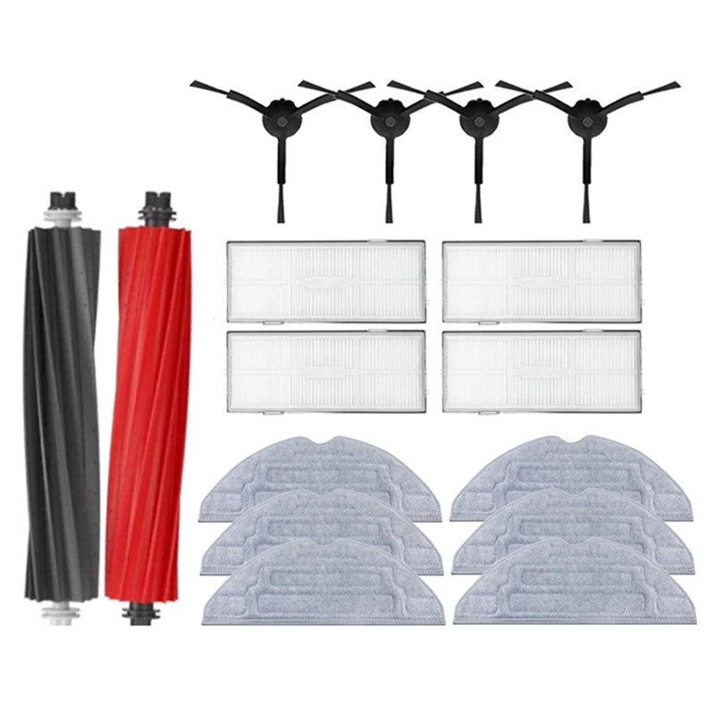 Roborockの交換用スペアパーツ,メインサイド,HEPAフィルター,モップパッド,布,ローラー用スペアパーツ