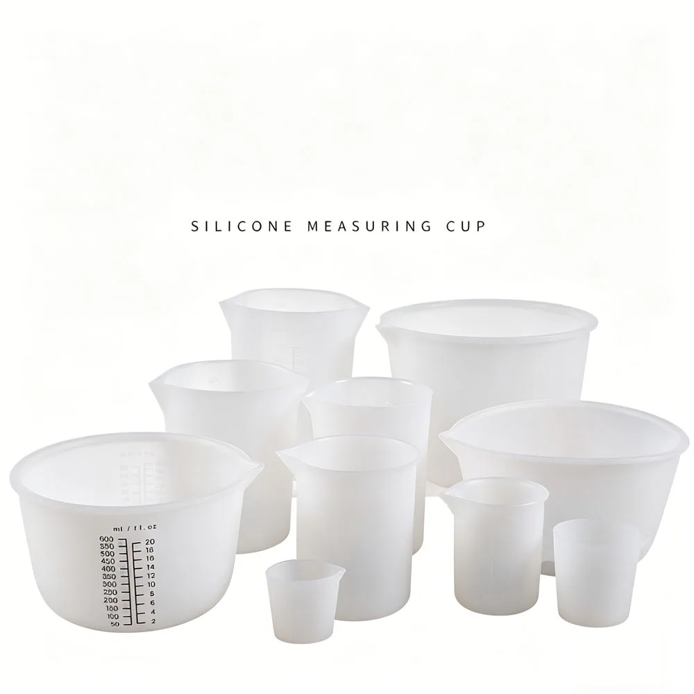 Transparent 1X100ML Silicone measuring cup Split cup Resin Silicone Mould handmade DIY Jewelry Making tool epoxy resin cup