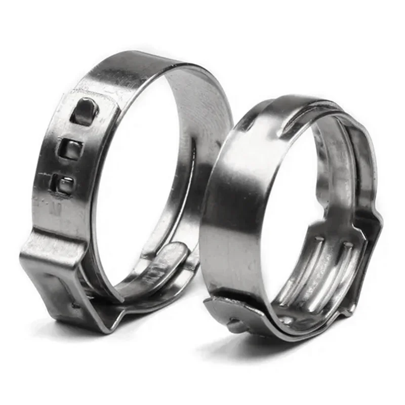 

130 Piece Single Ear Stepless Hose Clamp +1PC Hose Clip Clamp Pliers Stainless Steel 7-21Mm Hose Clamp Cinch Clamp Rings-A97E