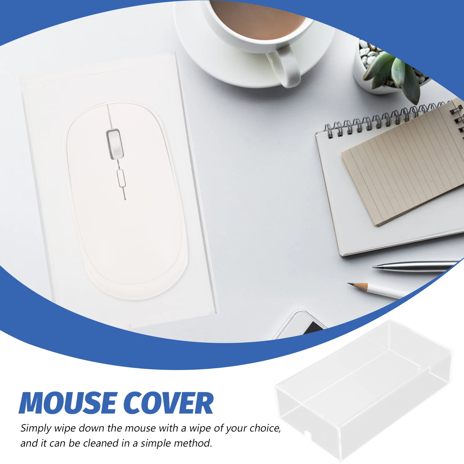 

Sturdy Clear Mouse Cover for Daily Protection - Resists Liquid Crumbs Ashes Ideal for Home Office Computer Accessories