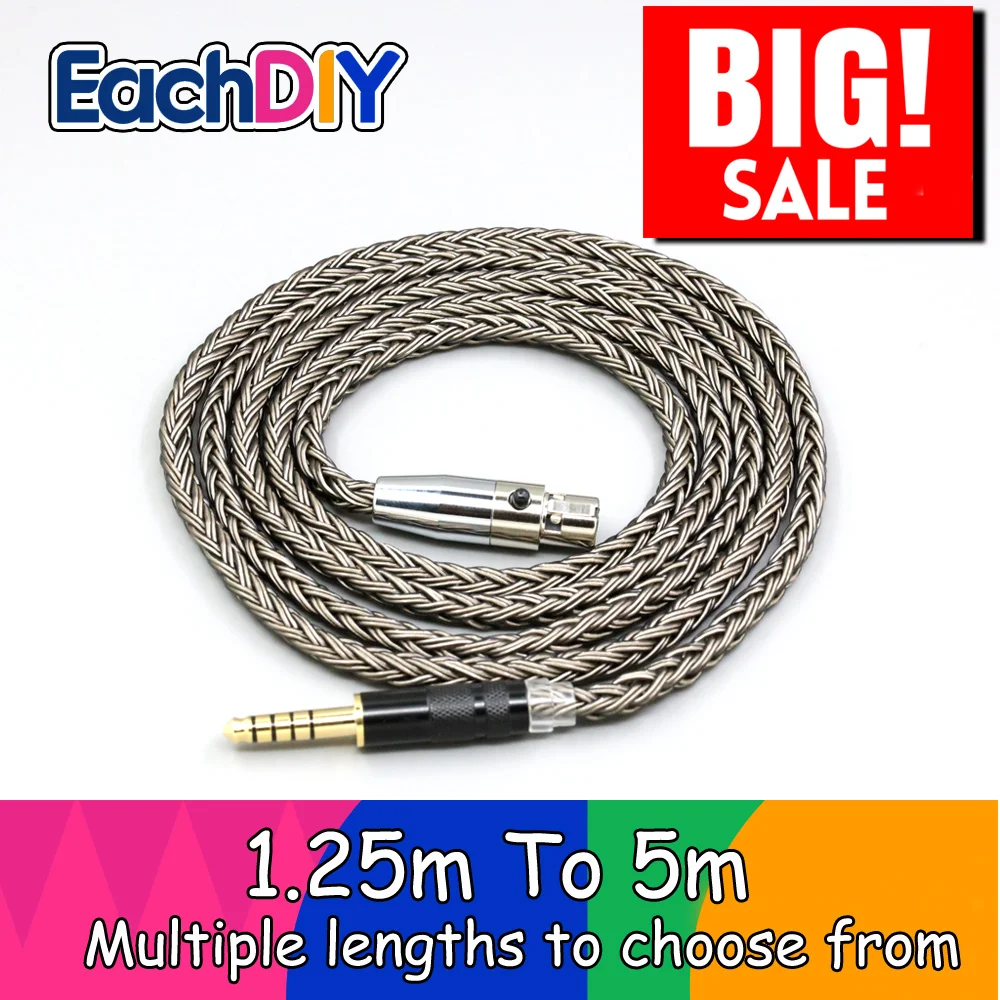 

16 Core Grey Silver plated Earphone Cable For AKG beyerdynamicdt 700 pro x DT1770 DT1990 K141 K712 K181 K267 K712 LN008838