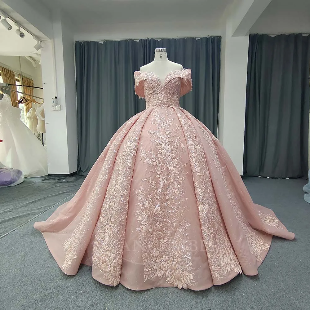 

Индивидуальные бальные платья для Quinceañera, мексиканские платья для Sweet 16, вечерние платья с открытыми плечами, со шлейфом, на шнуровке сзади, Vestidos De 15 Año