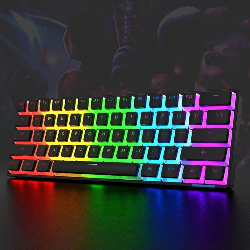 132 Keys Mechanical Keyboard PBT Pudding Keycaps Two-color Injection Molding Character Translucent Keycap for Mx Switch Keyboard