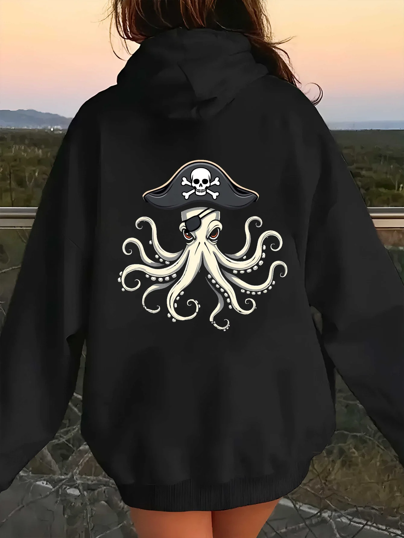 

Captain Octopus Graphic Printing Autumn and Winter Cotton Men's and Women's Hoodies Outdoor Street Sports Training Brand Trend
