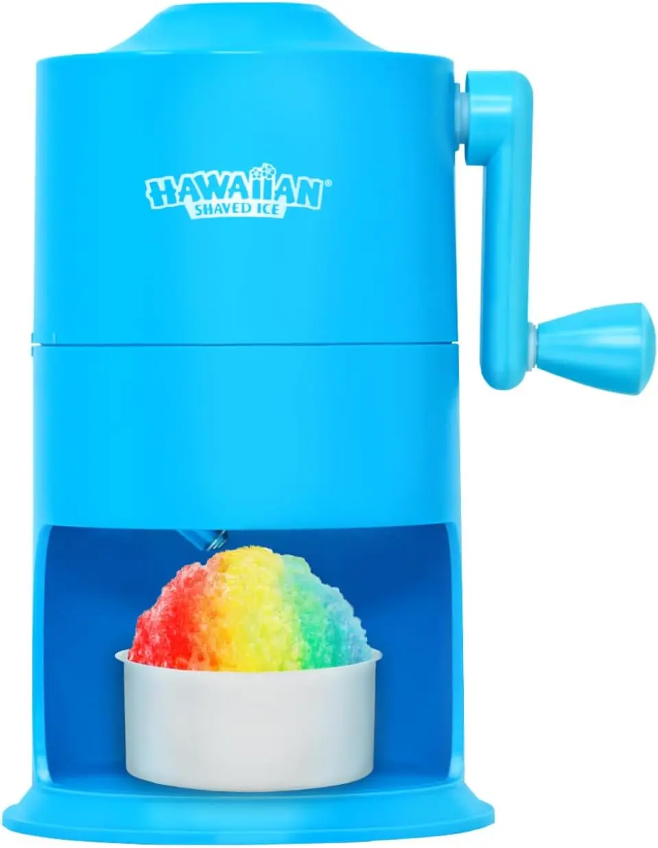 Mini Snow Cone Machine, Portable Coun  top Ice Shaver with No Slip Base, No Electricity Needed, Ice Cup Included, Lightw