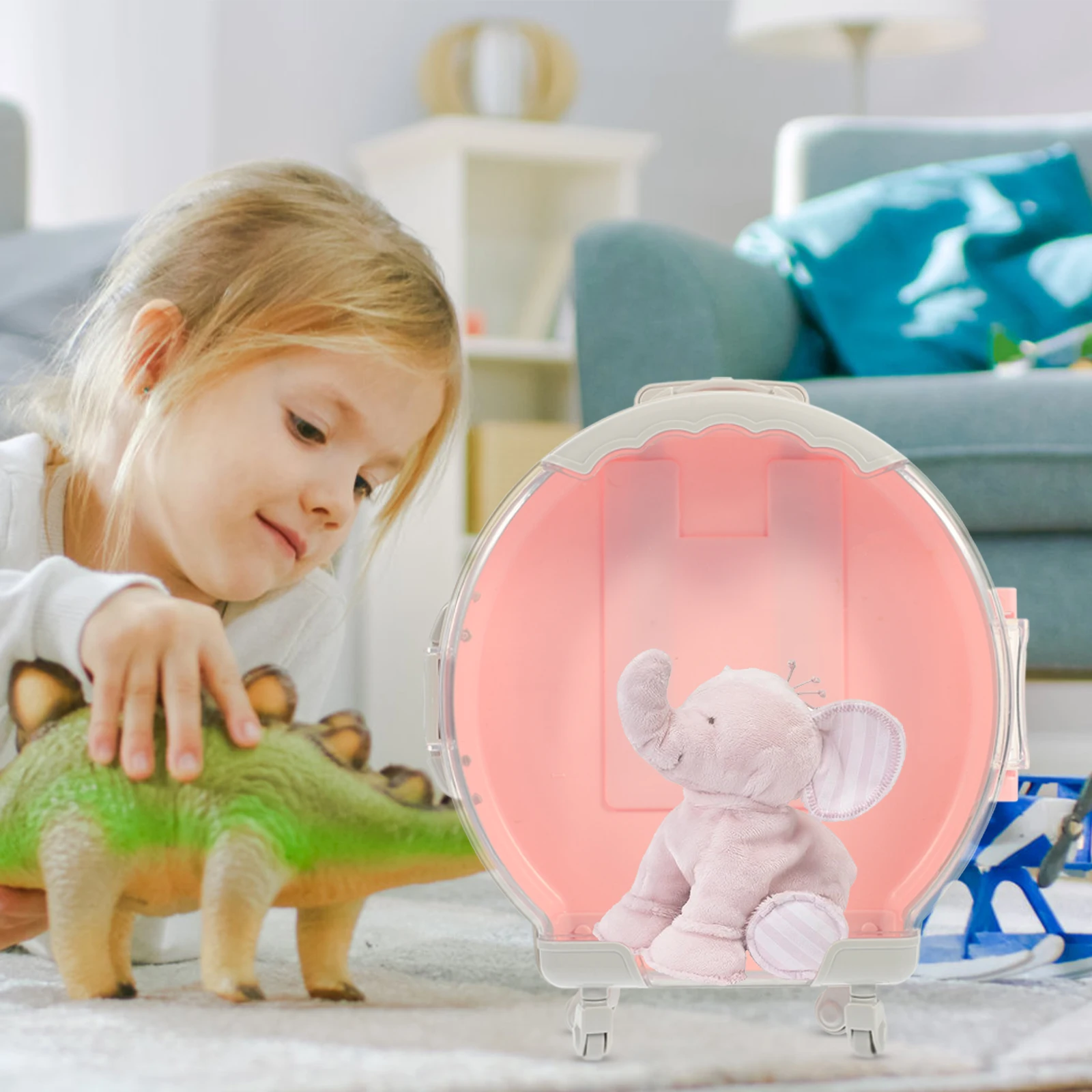 Walizka Pudełko Podróżne Zabawki Mini Walizki Miniaturowe Sypialnia Miniaturowe Przechowywanie Różowa Ozdoba Zakupy
