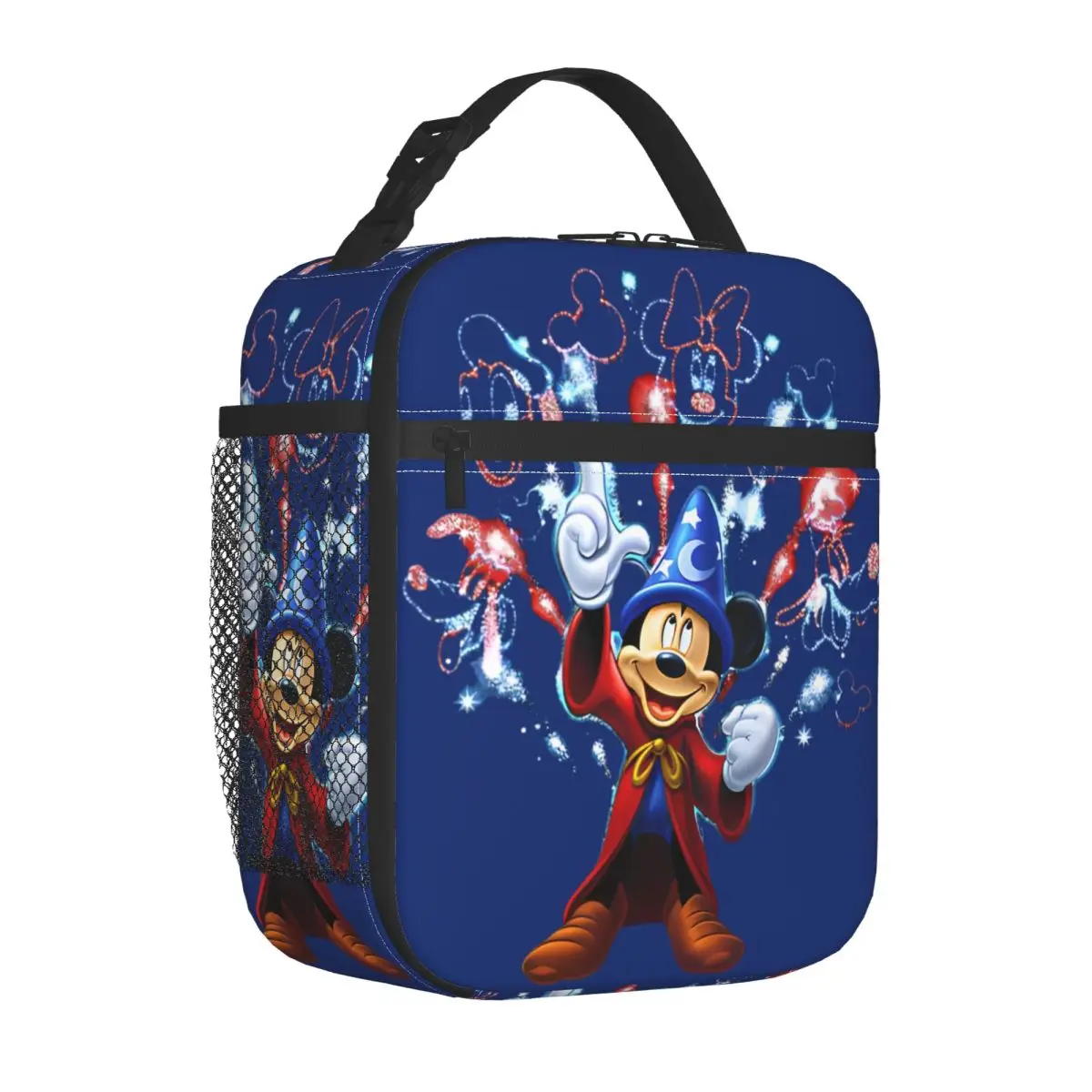 

Mickey Fantasia Insulated Lunch Bag Thermal Bag Meal Container Magic Fireworks Mouse Portable Tote Lunch Box Food Bag Travel