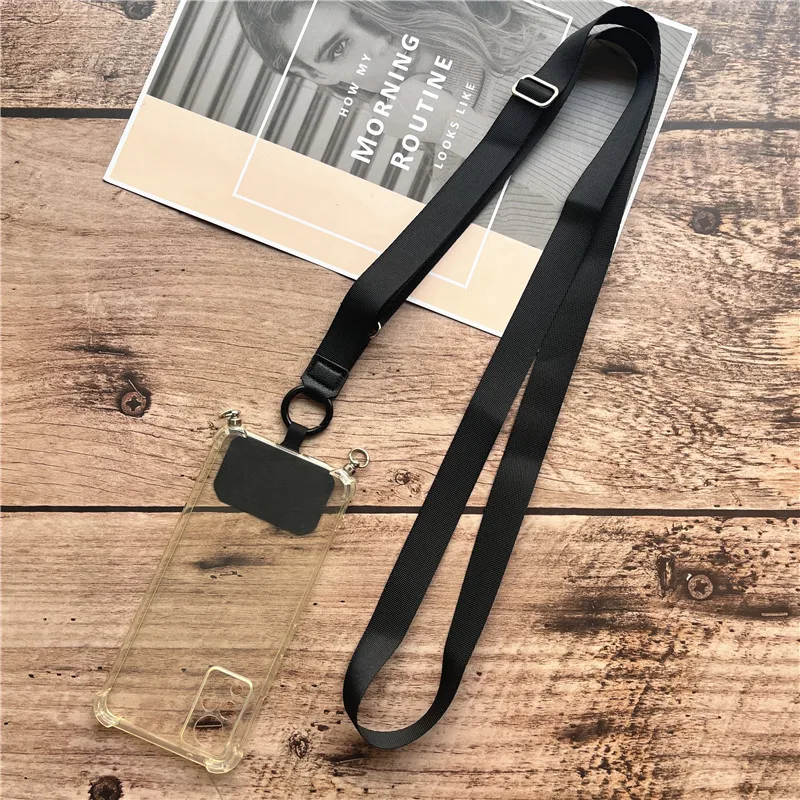 Polyester Adjustable Webbing Lanyard Wrist Lanyard Gasket Hanging Neck Sling Multifunctional Mobile Phone Rope