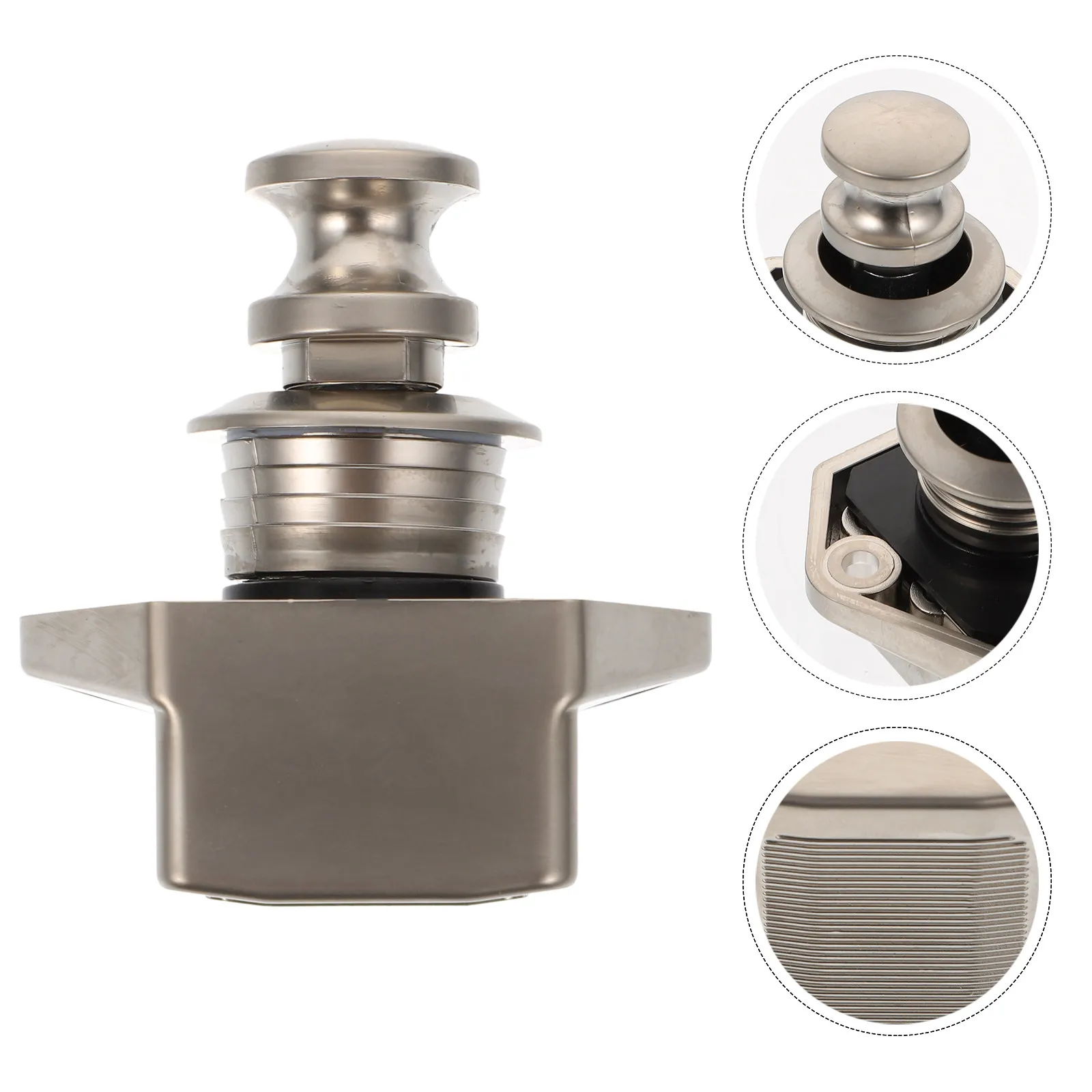 1Pcs Zinc Alloy Button Lock for Cabinet Door Drawer Furniture Rv Yacht Mobile Home Push Type Keyless Latch Catch Lock