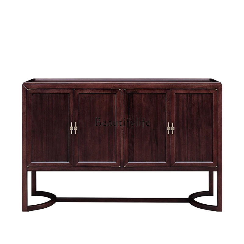 

Home New Chinese Style Sideboard Cabinet Integrated Wall Tungsten Wire Ebony Locker