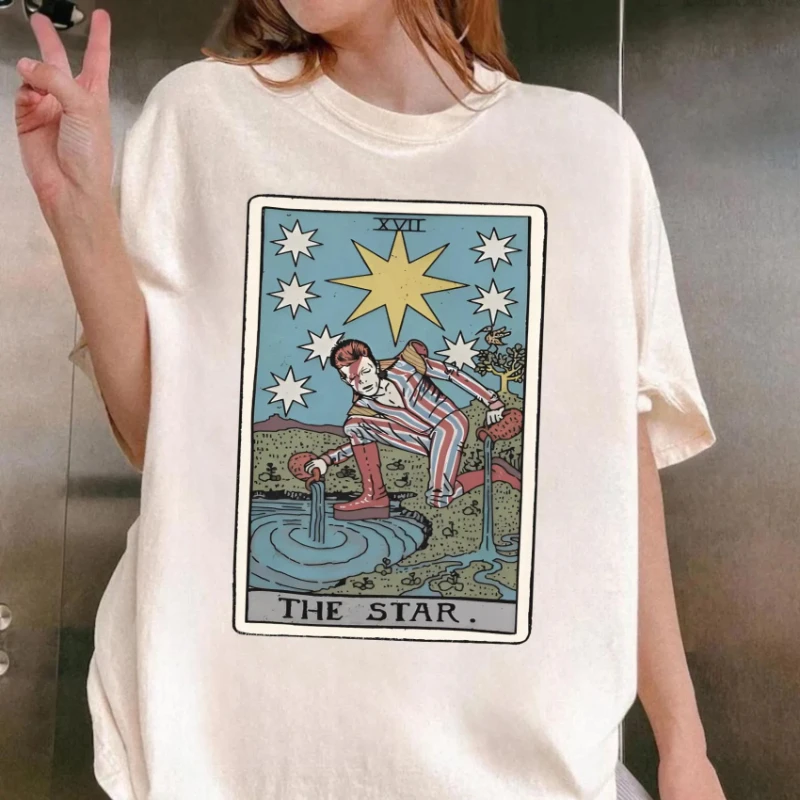 The StarMan Tarot Card Shirt David Bowie T-Shirt Vintage Tarot Shirt Concert Shirt Old School Band Tee David Rock Band Men Shirt