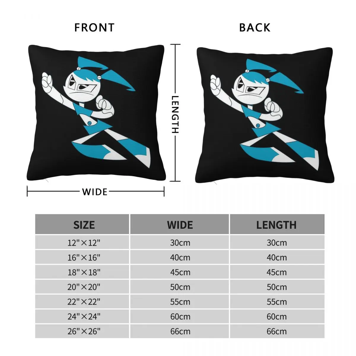 Jenny Wakeman XJ-9 Attacks Square Pillowcase Polyester Linen Velvet Printed Zip Decorative Pillow Case Sofa Seater Cushion Cover