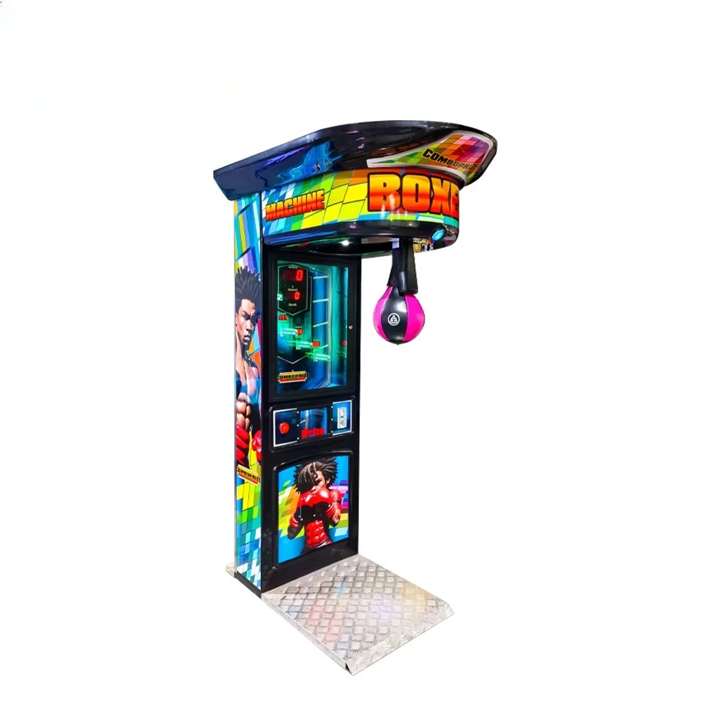 Ultimate Big Super Coin-Operated Vertical Kick Hammer Electric Punch Bag Boxing Arcade Machine Stainless Steel Material