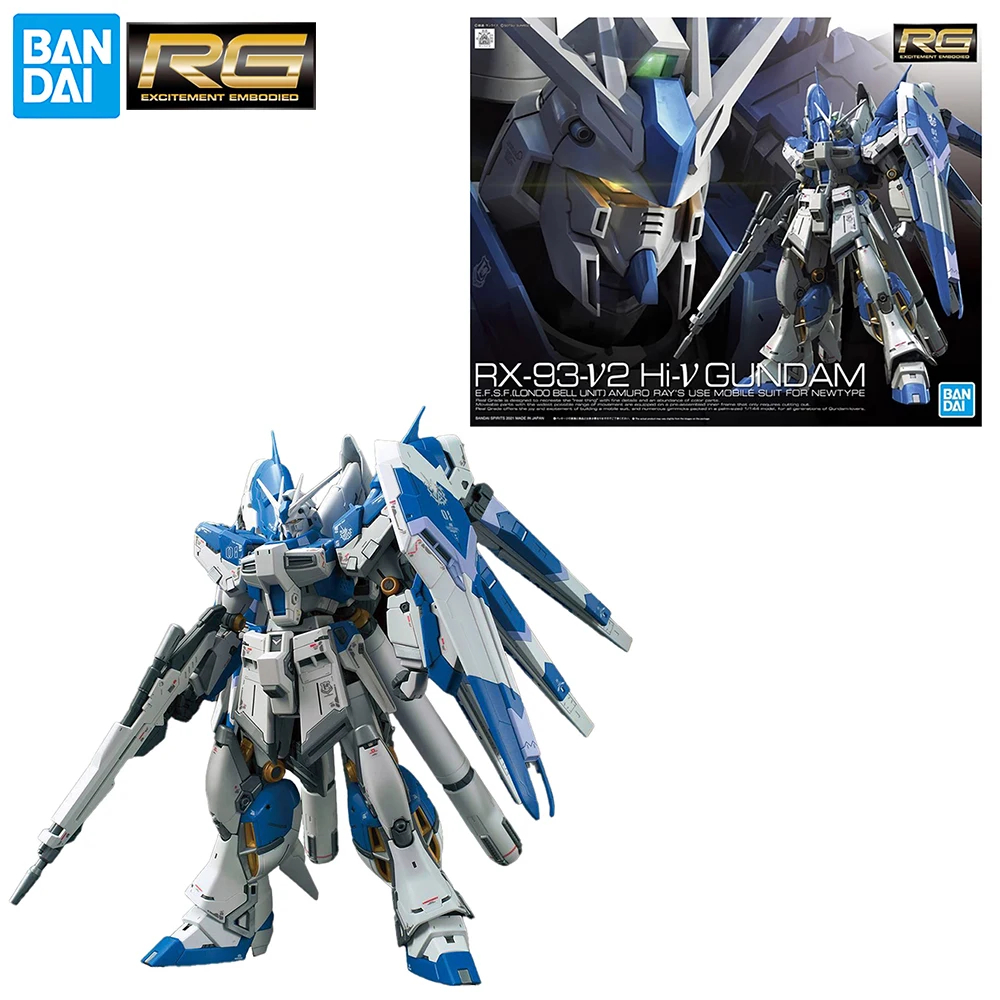 

In Stock Original Bandai Gundam RG 1/144 RX-93-v2 Hi-v Gundam Exquisite Assembling Anime Action Figure Collectible Model Toys