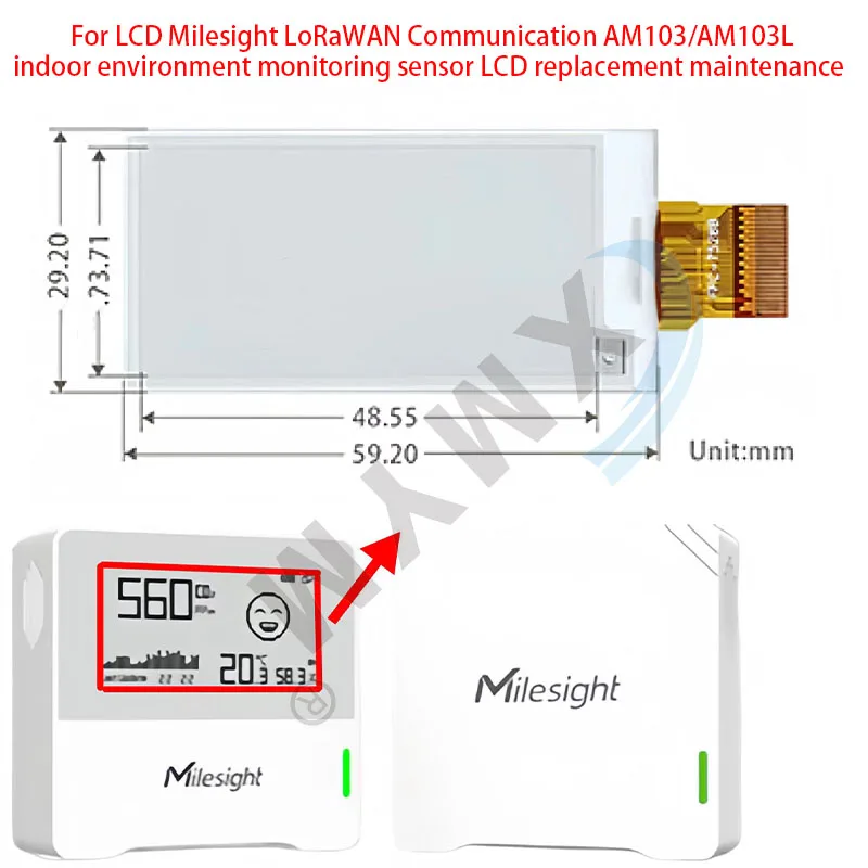 For LCD Milesight LoRaWAN Communication AM103/AM103L indoor environment monitoring sensor LCD replacement maintenance