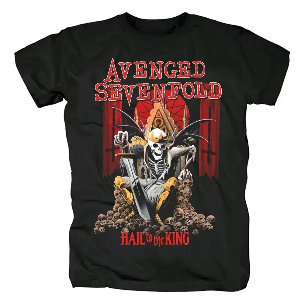 

Harajuku Metalcore Avenged Sevenfold Rock T Shirt Hip Hop Streetwear T-Shirt Heavy Metal Fashion Cotton mens t shirts