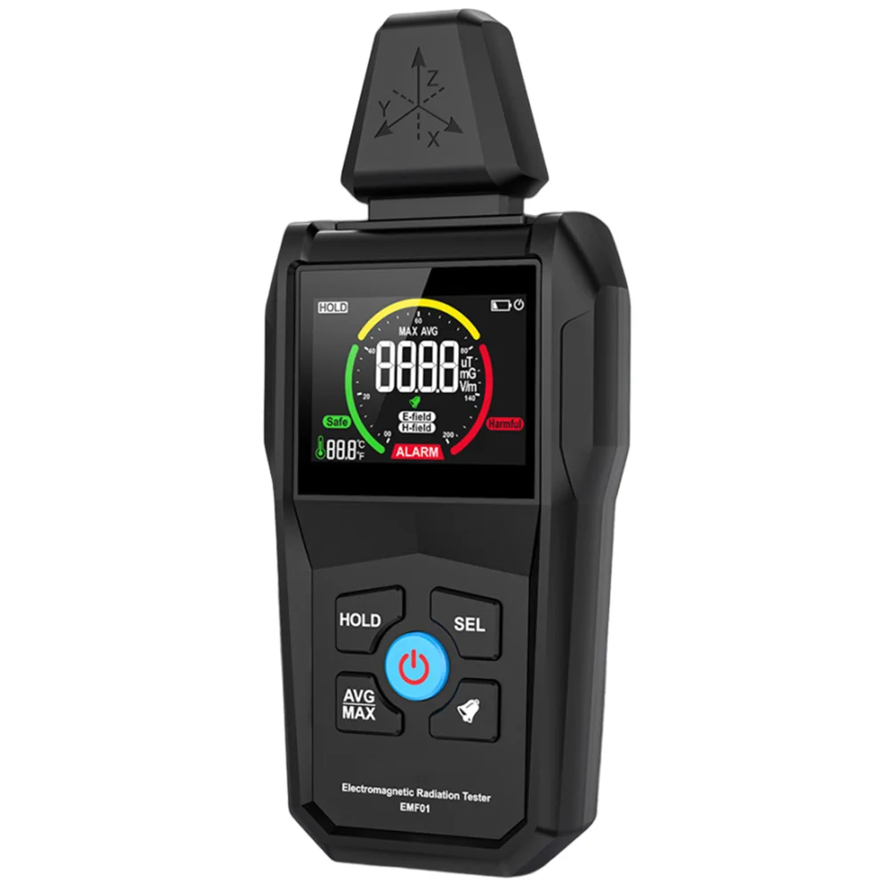 Electromagnetic Field Monitoring EMF Meter Radiation Monitor Large LCD Display User-Friendly Interface Electromagnetic