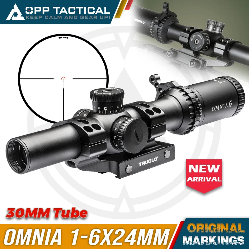 

TRUGLO Omnia 1-6x24mm Rifle Scope 30mm One-Piece Aluminum Tube Optical Sights Reticle Riflescope Original