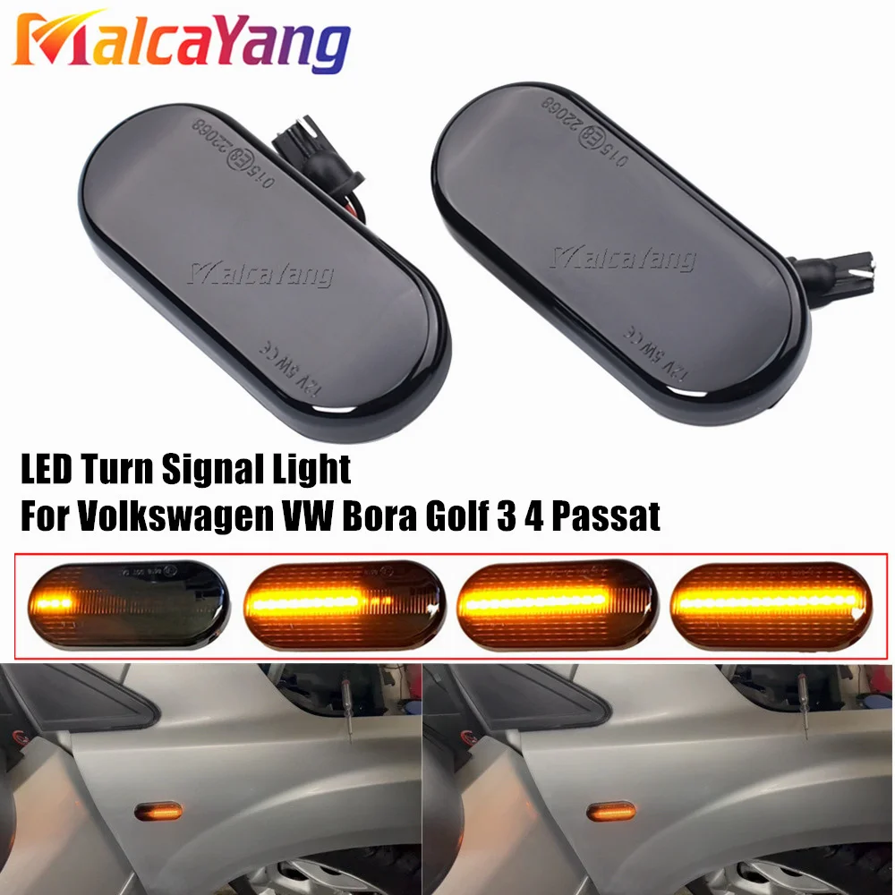 2PCS LED Dynamic Side Marker Light Sequential Flowing Turn Signal Lamp for Ford C-Max Focus MK2 Fusion Fiesta MK6 Galaxy