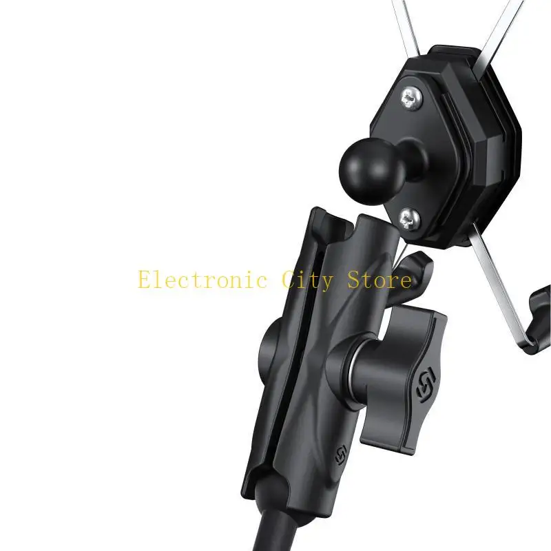 

Motorcycle Back Mirror Holder for 3.5''-7" Cellphone X-Shape Holder Mount Durable Anti Shedding Shockproof Phone Stand HU8D