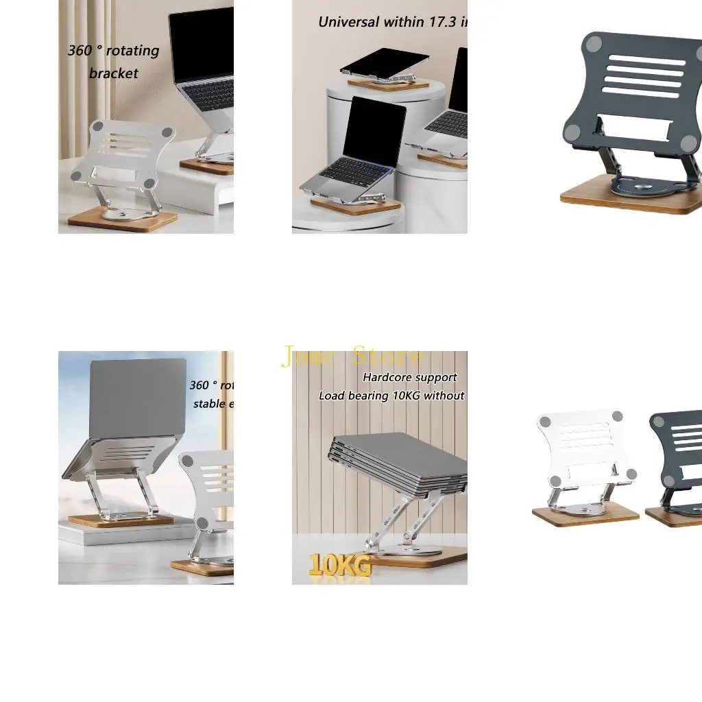 LX0B Portable Ergonomic Computer Stand Featuring 360 Rotatable Design and Height Adjustment for Better Cooling
