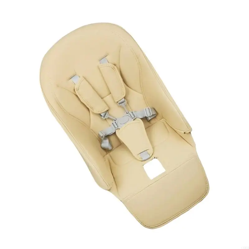 CORB Solid Color PU Leather Cushion Baby Dinning Chair Cover for High Chairs